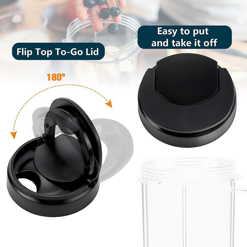22oz Blender Cups Juicer Cup Lids Blender Blade Mixer Replacement Part Juicer Mixer Accessories for Magic MB1001 Blender