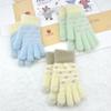 Touchscreen Five-Finger Gloves Polka Dot Warm Gloves Sweet Knitted Gloves  Winter