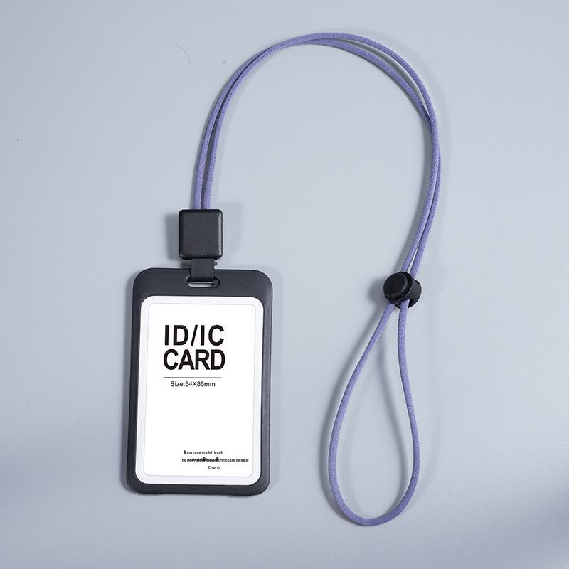 Autumn Rain Transparent Dual-Sided Retractable ID Badge Holder