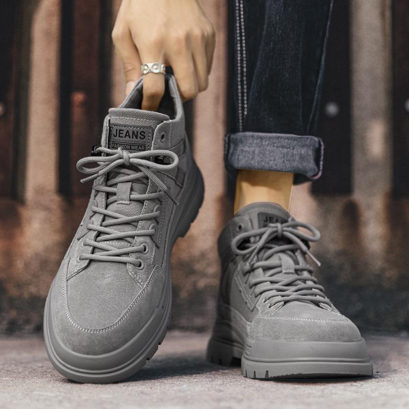 

Martin boots men s 2025 new British retro platform sports leisure autumn high-top American tooling boots men 44 серый