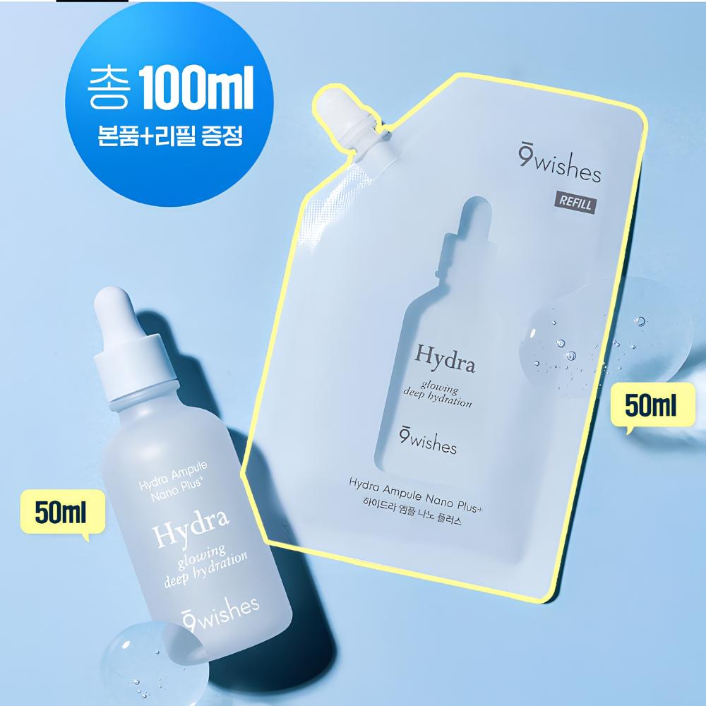 9wishes Hydra Ampule Nano Plus+ 50ml(+refill 50ml)