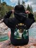 Camping Sports Hættetrøje Til Mænd, Vildmark Stjerneklar Måne Ulv Landskab Grafisk, Daglig Hip Hop Pullover