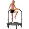 40 Zoll faltbares Mini-Fitness-Trampolin, mit verstellbarem Schaumstoffgriff, Orange