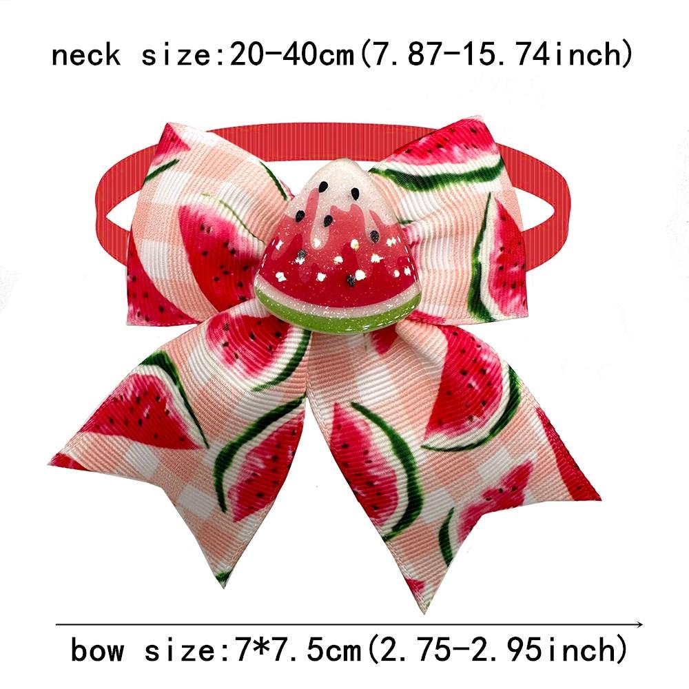 50pcs Fruit Style Small Dog Bowties Lemon Pattern Pet Products Neck Tie Collar Pet Grooming Supplies for Small Dog Accessories