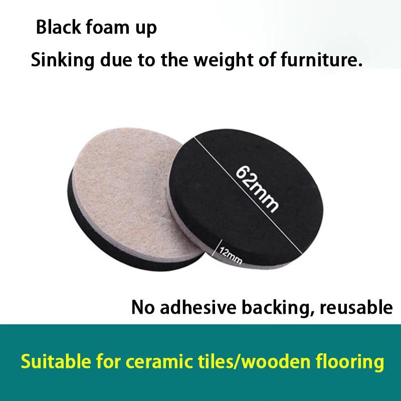 

4Pcs Plastic Sliding Foot Pad Square/Round Furniture Leg Protection Pad Slide Wear-Resistant Floor Protection Foot Cover