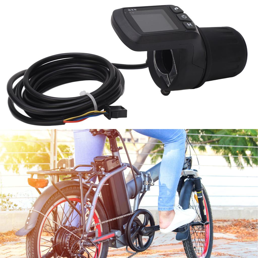 Electric Bike Meter Kit ABS LCD Display Panel Half Handle Grip and 5P Common Wire 24V 36V 48V 60V