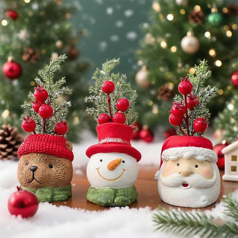 1PC Handicraft Creativity Dwarves Gift Multi-element Ornament Cement Decoration Christmas Festival Dolls