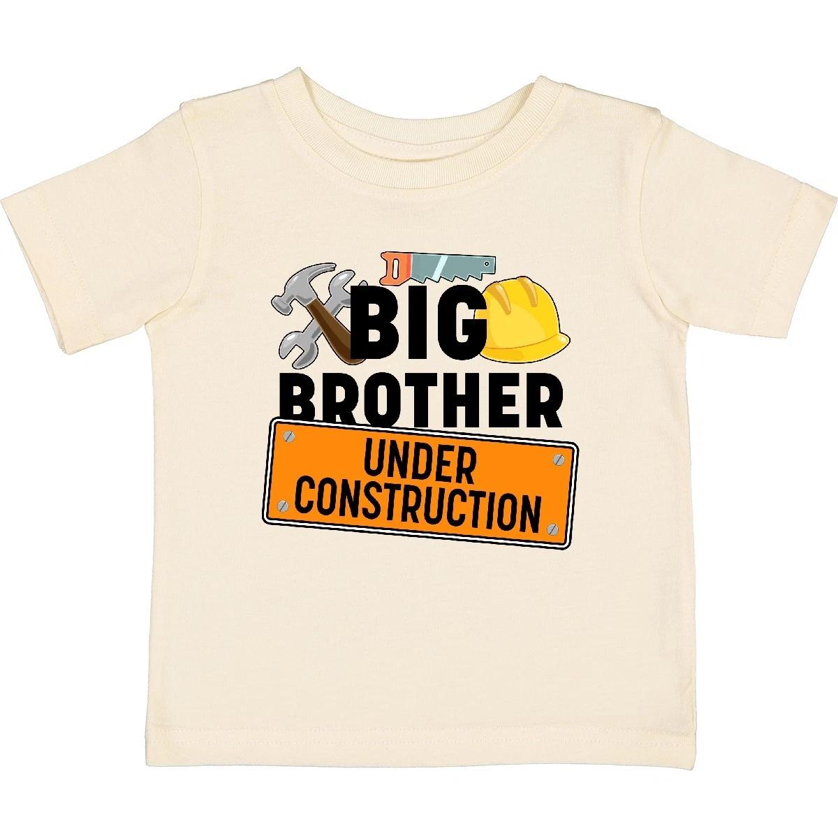 Inktastic Big Brother Under Construction Baby kids boys T-Shirt Siblings Bro New Future 160