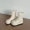Winter Platform Wedges Heel Women Knee High Boots Fashion Back Zippers Shoes Cosy Soft Leather Long Booties