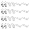 60Pcs 316 Stainless Steel Clip-on Earring Findings, Earring Settings, Flat Round, Stainless Steel Color, Tray: 12mm, 19.5x12x8.5mm, Hole: 3mm