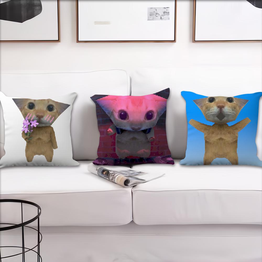 Airdays Cat Meme Cute cushion cover Decoration Room Shop Car Best Home Office Coffee Pillow Sofa Printing Nordic Simplicity Hit