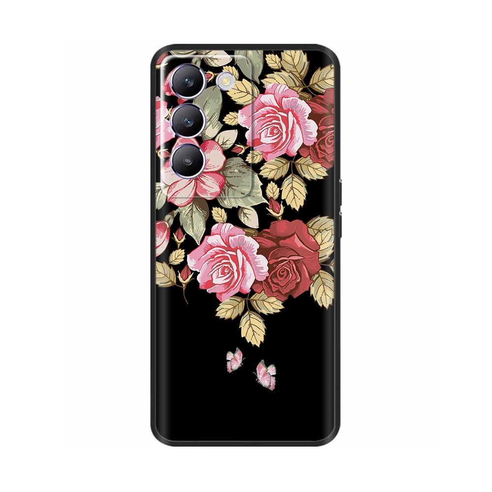 For Vivo V30 V40 SE Phone Case Shockproof Silicone Soft Bumper Cases For Vivo V40 SE V30 SE Luxury Painted Protection Back Cover