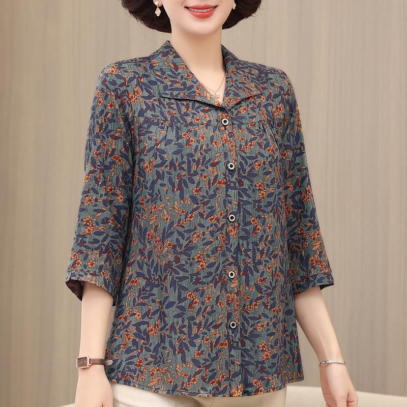 

Елегантні літні топи для жінок, вінтажний одяг, повсякденні сорочки з довгими рукавами великих розмірів 3XL