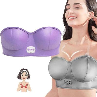 Electric Breast Massager, Breast  Massager Bra, Wireless USB Breast Massager, Breast Instrument with Hot Compress