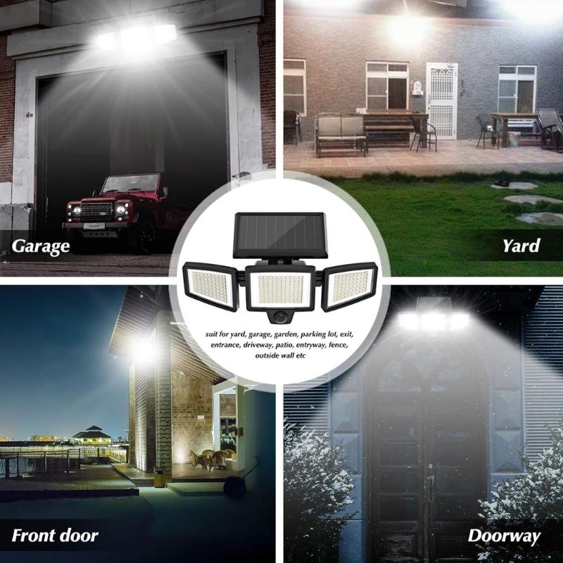 1Pc or 2pcs Hight Bright 2500lm Power LED Security Solar Garden Light With 270 Degree Wide Angle Detection
