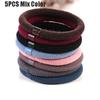 5PCS Durable Mix Color Hair Ties High Elastic Styling Decoration Scrunchies Knitted Hair Rope for Women Girls