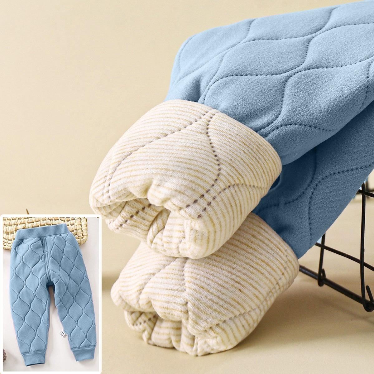 

Детские, Термобрюки, Трехслойные, С хлопковой подкладкой, Толстые хлопковые брюки, Для девочек, Детские брюки, Внутренняя подкладка 90cm синий