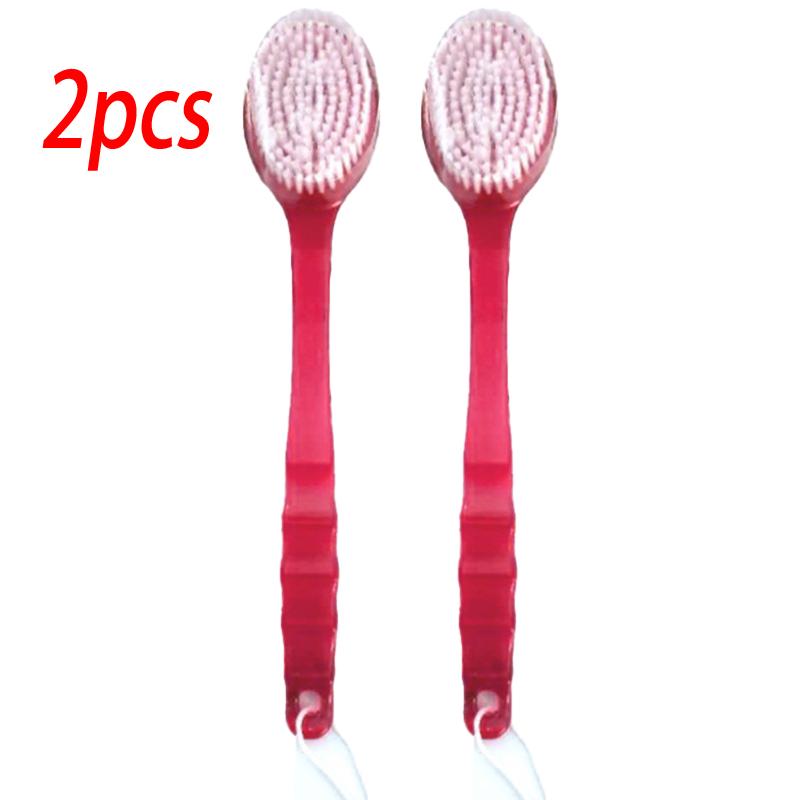 1/2Pc Long Handle Bath Brush Soft Hair Bath Brush Back Ball Brush Bathroom Body Brushes Mud Back Scrubber Shower Massage Brushes