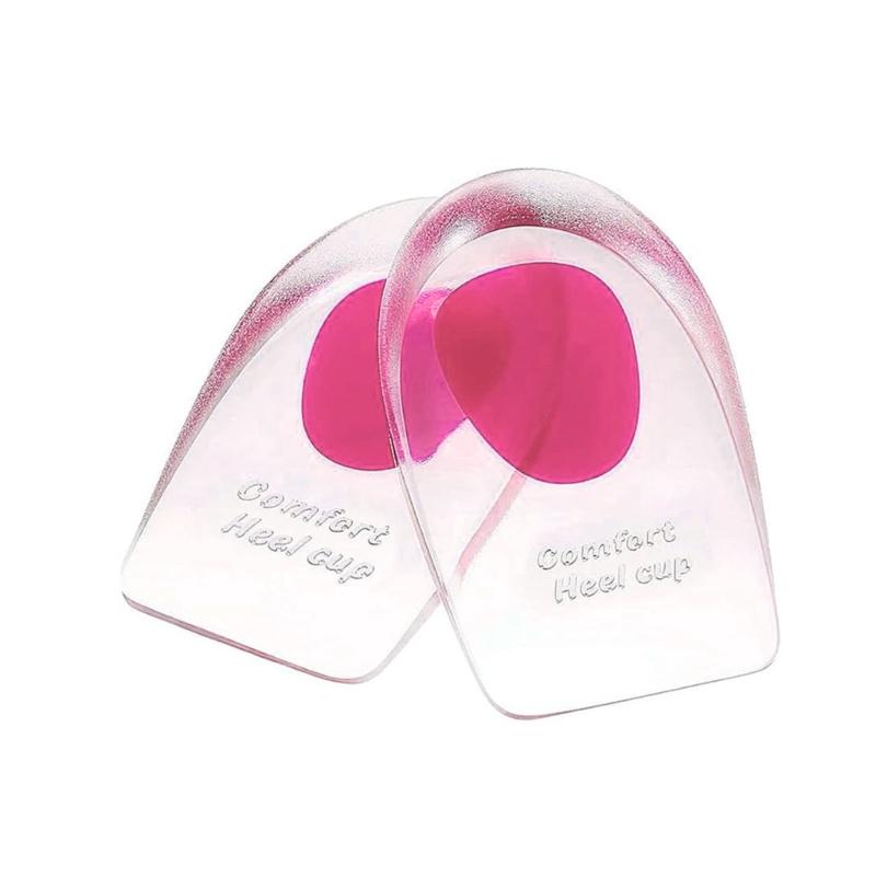 1 пара гелевых стелек-подпяточников, невидимые, прозрачные, для комфорта обуви, амортизирующие подушечки для обуви 41 to 45 yards розовый