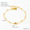 Trendy Versatile Stainless Steel Gold Plated Chain Link Bowknot Flower Charms Zircon Bracelet for Women Non Tarnish Jewelry