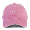One Women Baseball Cap Love Heart Embroidery Vintage Washed Baseball Cap for Outdoor Activity Urban Wear Dad Hat
