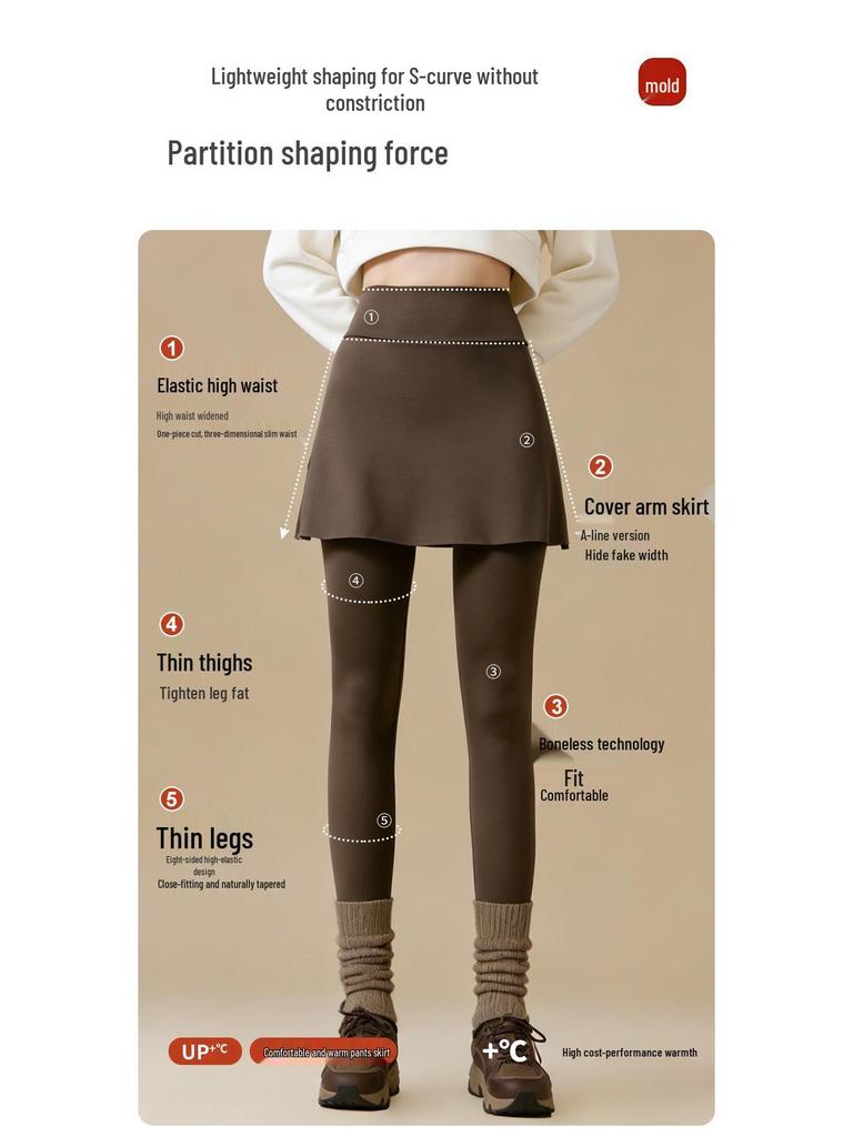 Plus Size Fake Two-Piece Yoga Skirt Pants for Women - High Waist, Anti-Exposure, Elastic Fitness Running Wear