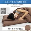 Iris Plaza and washable futon antibacterial and comes with a neat storage smooth and moist peach skin finish brown ready-to-use 4-piece set,