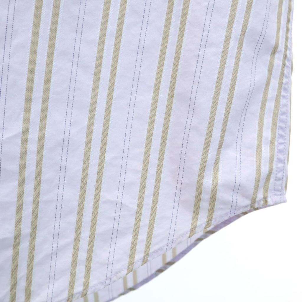 Armani Collezione Striped Pattern Short Sleeve Shirt XL Purple COLLEZIONI Men's Used