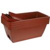 4Pcs Large Plastic Planters Rectangular Flower Pots for Indoor Outdoor Plants with Drainage Planters for Outdoor Plants