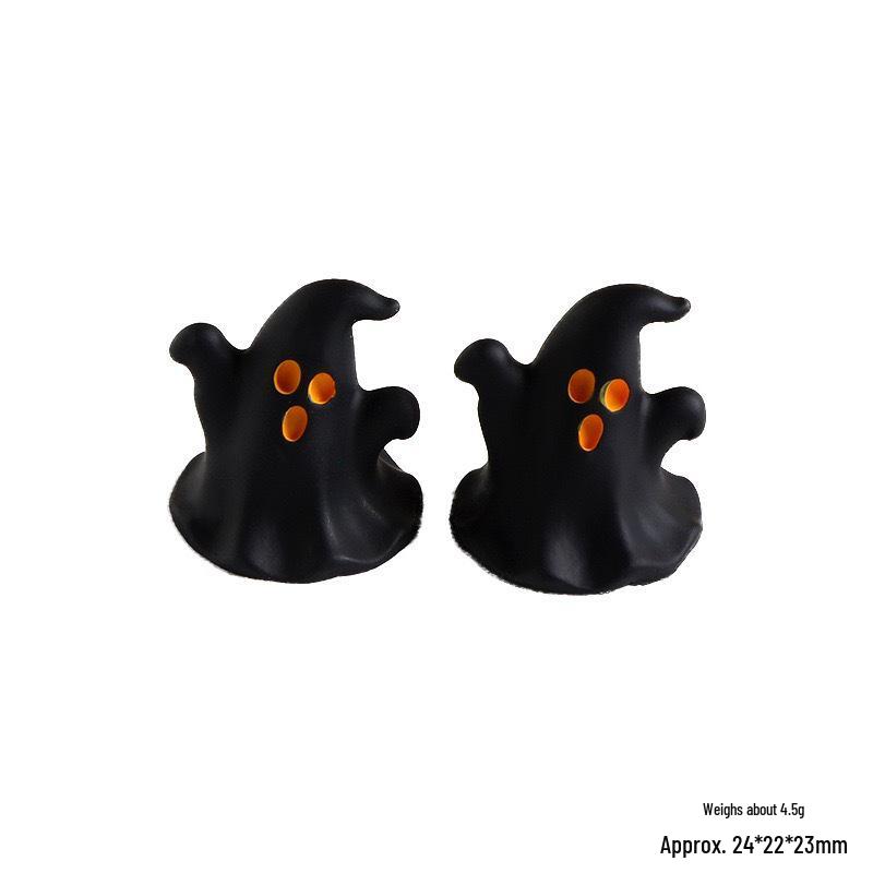 Halloween Resin Ghost & Pumpkin DIY Ornaments: Black Cat, Stickers, Hair & Phone Accessories