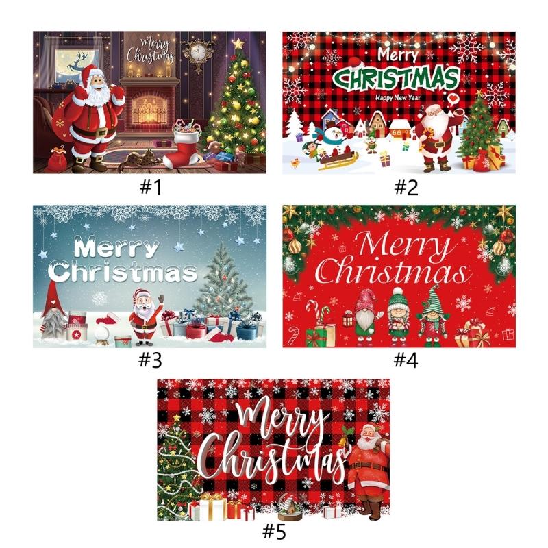 Large Christmas Backdrop Decorative Cloth 70.8x43.3Inch Polyester Fabric For Holiday Decorations And Family Gathering