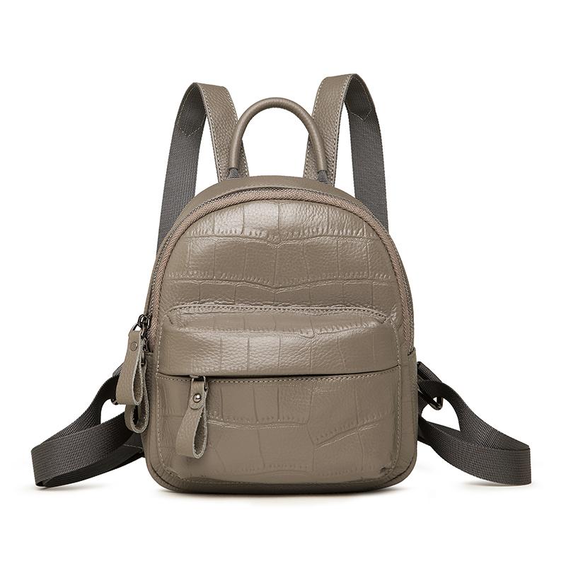 Genuine leather crocodile backpack for women  luxurious shoulder bag  small daily backpack  multifunctional leather