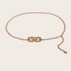 Square Circular Double Metal Chain Belt With Skirt And Dress Decorative Waist