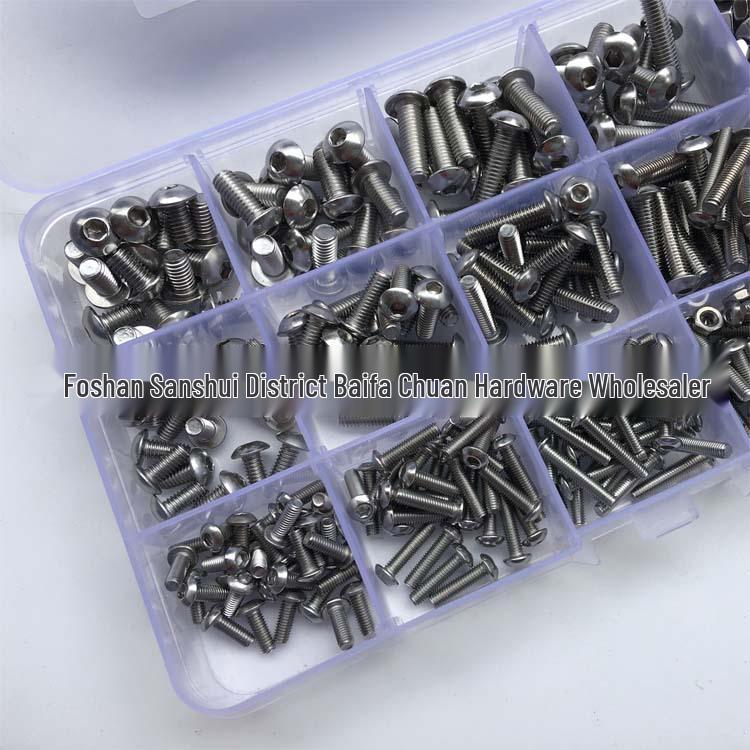 500 PCS Stainless Steel Hexagon Socket Head Screws with Wrench