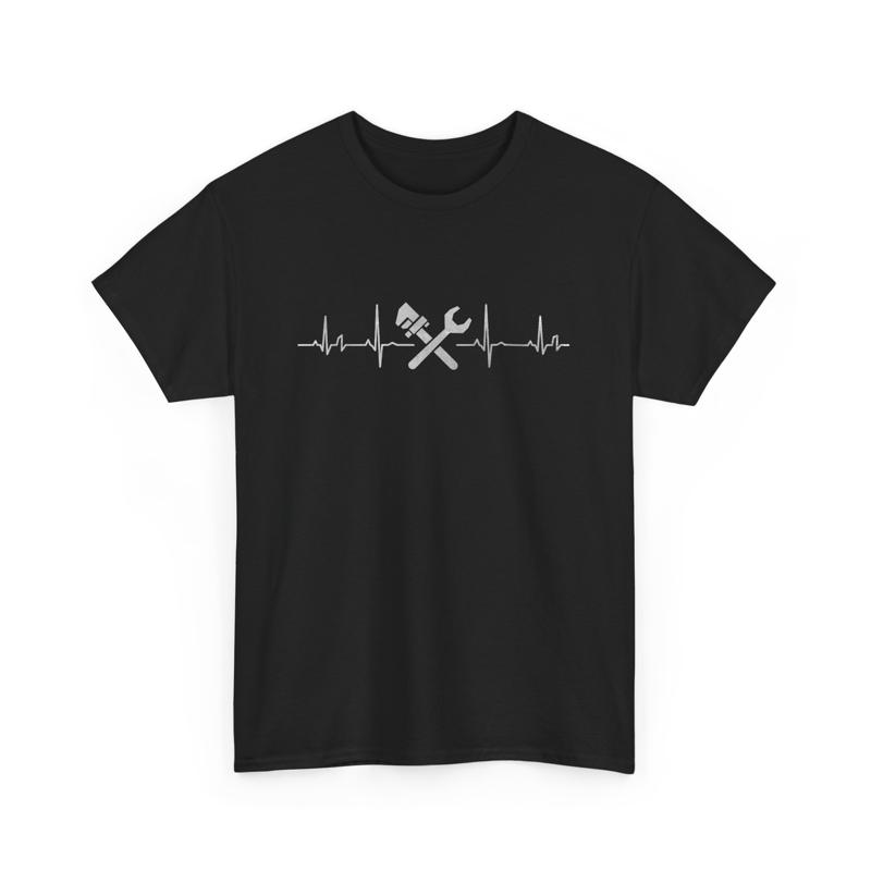 Mechanic Heartbeat Wrench Tools T-shirt S
