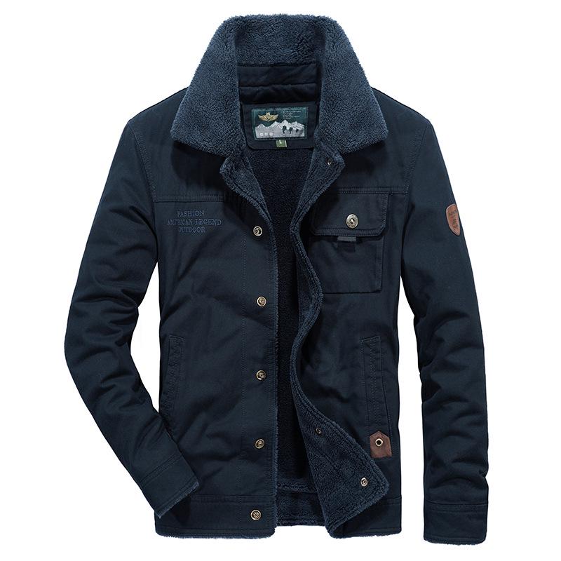 Осенне-зимняя куртка для людей среднего и пожилого возраста с утеплителем Утолщенная — фото 4