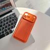 Orange Color Card Holder Leather Case For iPhone 17 Air 16 E 15 14 13 12 Mini 11 Pro X XR XS Max 7 8 Plus SE Wallet Pocket Cover