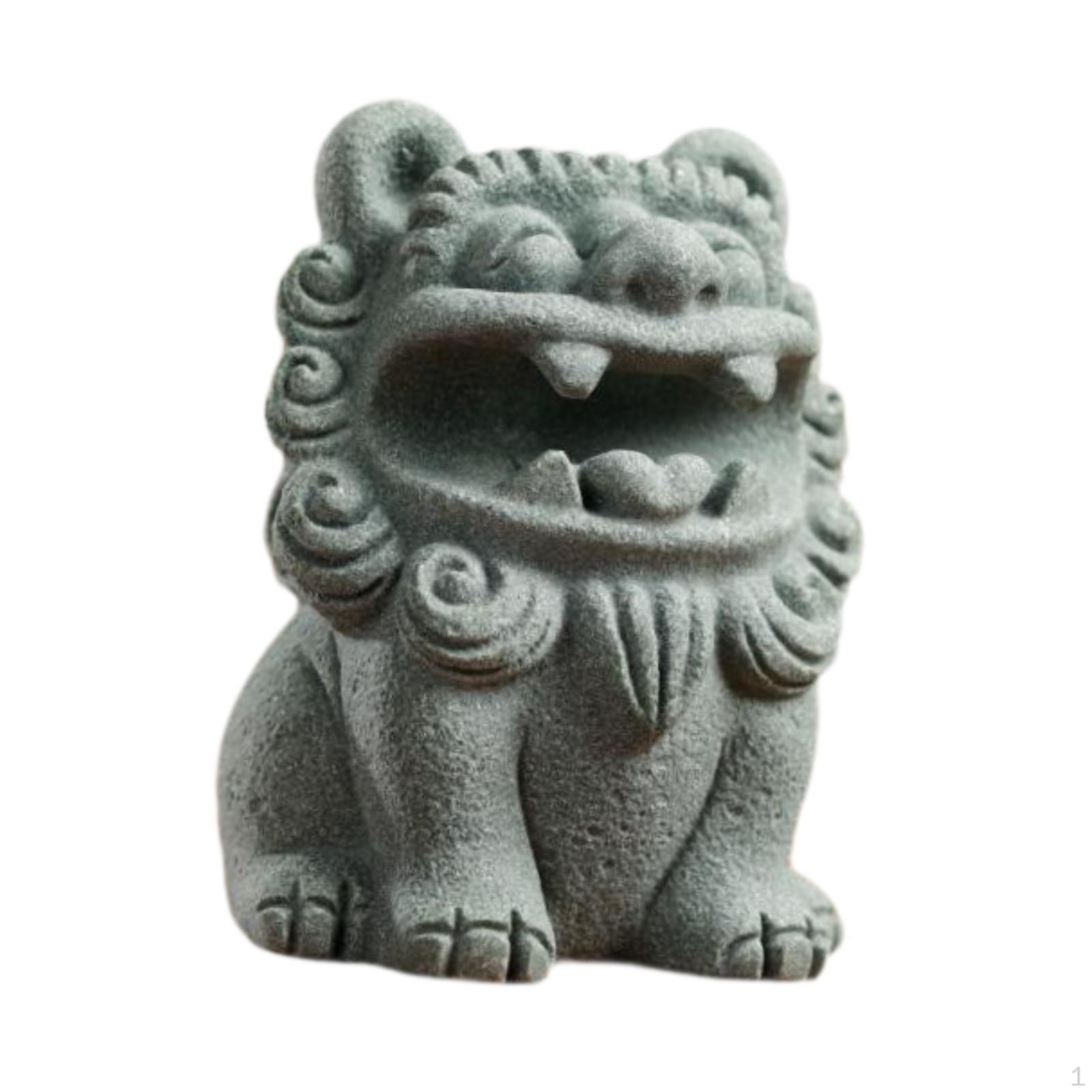 

Статуя Kylin Tea Pet Скульптура Подарок на день рождения Коллекционное украшение для комнаты Сувениры Настольный ретро Big