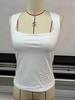 2026 Summer Women's Square Neck Sleeveless Vest T-shirt - Comfortable and Casual Top
