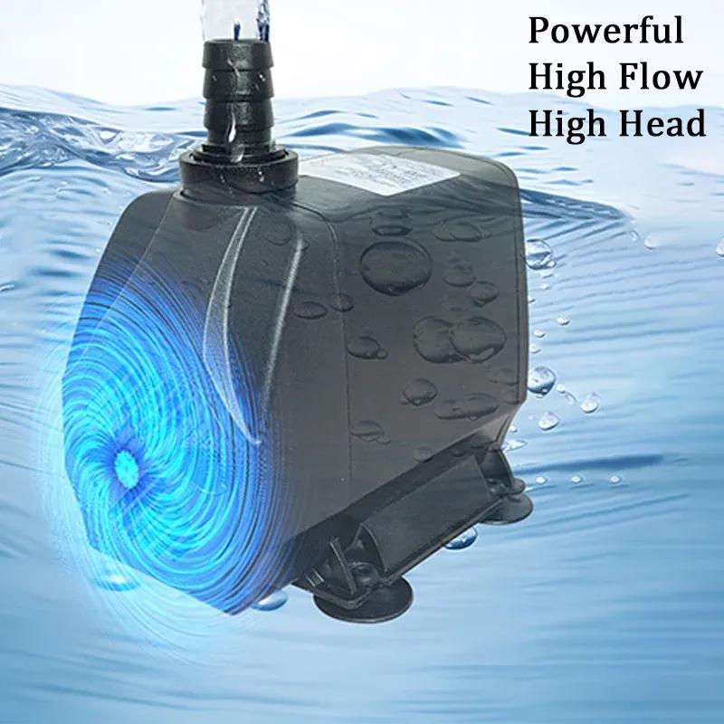 Ultra Quiet Water Pump Mini AC220V Brushless Motor Submersible Aquarium Water Pump Adapter Pond Fountain for Fish Tank Garden