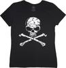 Ladies T-shirt Jolly Roger Pirate Flag Skull Decal Women's Size Tee Shirt