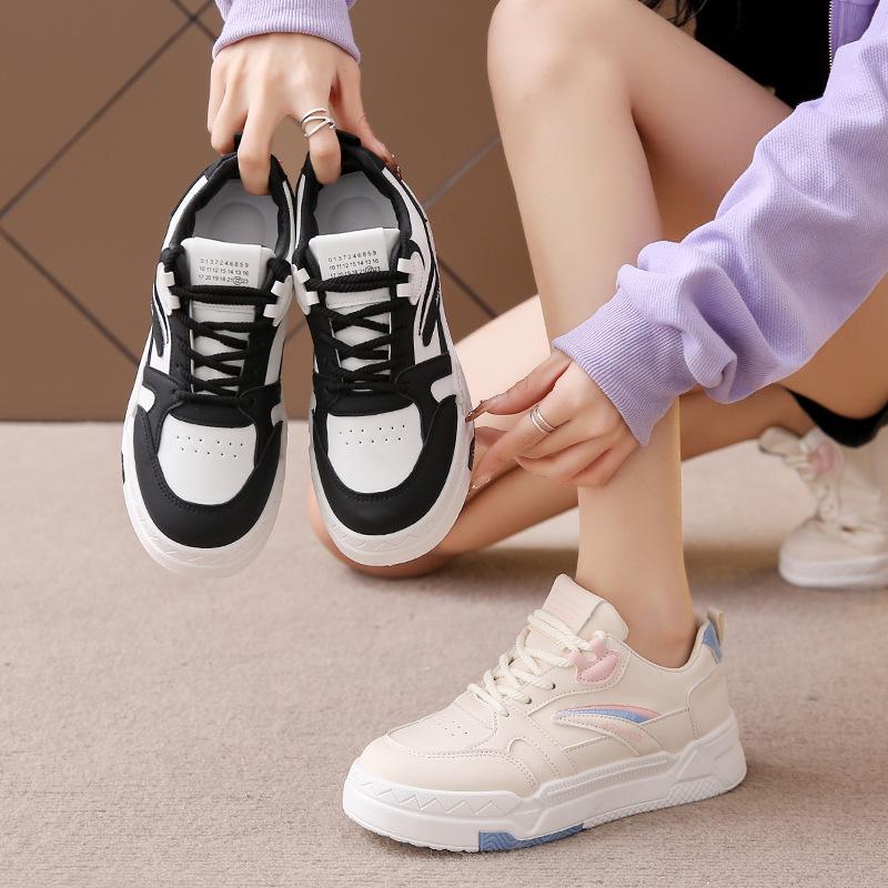 Little White Shoes Children's Spring and Autumn New Ins Trendy Thick-soled Versatile Leather Surface Casual Board Shoes