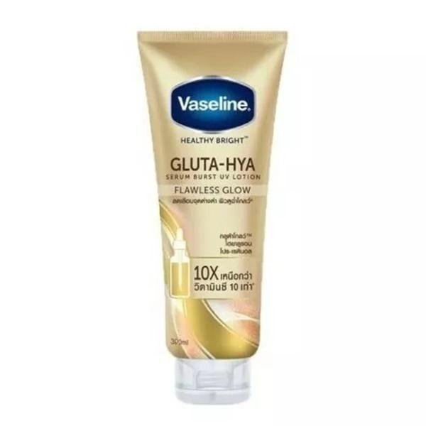 2 x Vaseline Healthy Bright Gluta-Hya UV-Lotion, makelloser Glow, Körperlotion, 300 ml