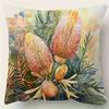 1Pc Australian Wildflower Watercolor 2D Printed Single-Sided Decorative Painting, With Zipper Closure