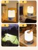 LED Night Light Clock Bedroom Bedside Desk Lamp Touch Baby Feeding Eye Protection Sleep Light Dimmable Charging Touch Desk Lamp