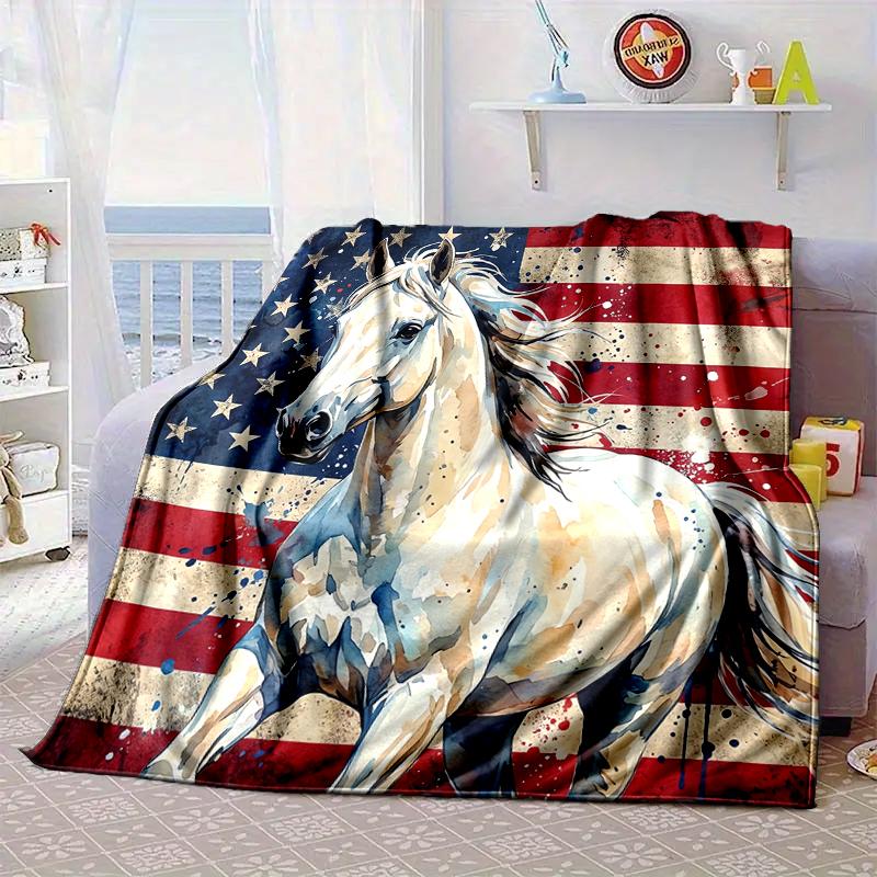 Ethereal Horse In Storm Blanket Flannel Blanket Throw Blanket Sofa Cover Blanket Soft Premium Blanket Picnic Blanket Tv Blanket Gifts