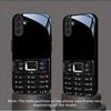 Retro Black Button Pattern Glass Phone Case Suitable for Samsung for Galaxy S26 S25 S24 S22 S21 S20 FE Ultra Plus 5G Anti Drop