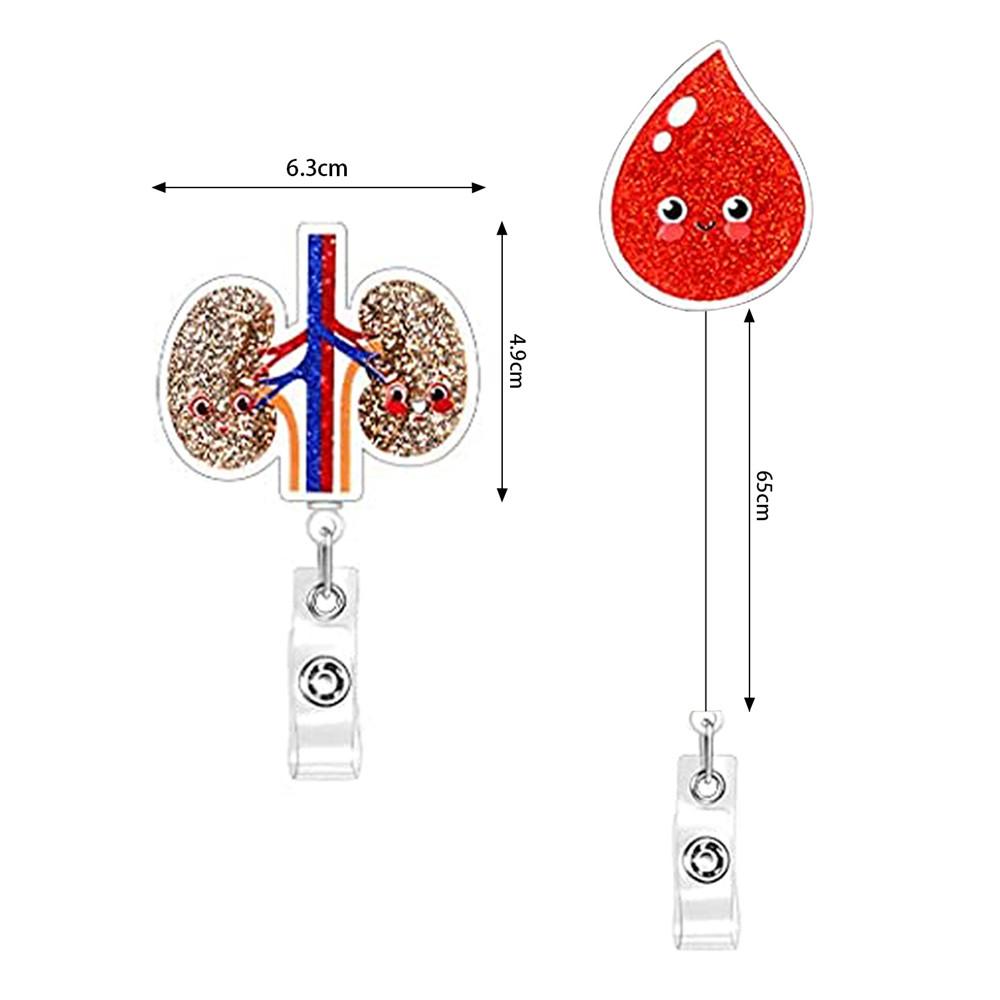 New Style Cute Cartoon Retractable Nurse Badge Reel Clip Badge Holder Students Doctor ID Card Holder Keychain Gift