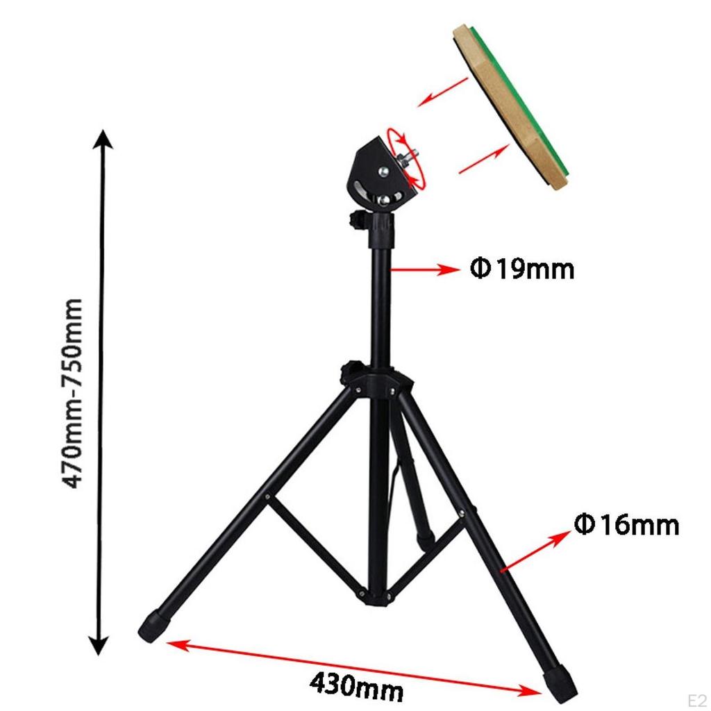 8-Zoll-Ständer für nicht-perfekte Trommeln, Halterung für Schlaginstrumente, Höhe 18,50-29,53 Zoll, Übungspad für