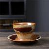 Retro Coffee Cup Creative Hexagonal Cup Light Luxury Coarse Pottery Mug Handmade Cup Nordic Design Cone Cup